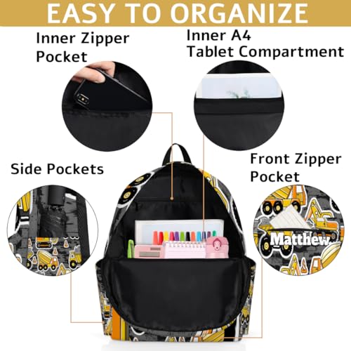 Personalized Elementary School Daypack Bookbag Cute Lightweight Waterproof Backpack for Kids Boys4