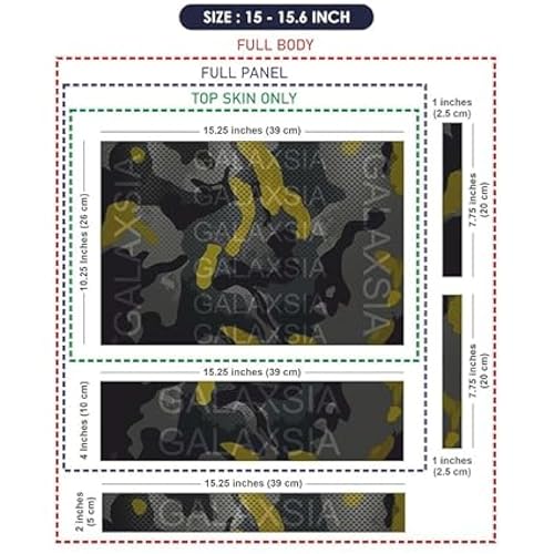 Image of Pattern D80 Full Body Vinyl Laptop Skin /Sticker /Cover Upto 15.6 Inches Laptops Laminated-Removable-HD Quality Compatible for -Dell (15x10 Inches)