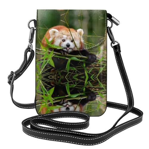 Sac à bandoulière panda rouge en tissu doux sacoche de voyage