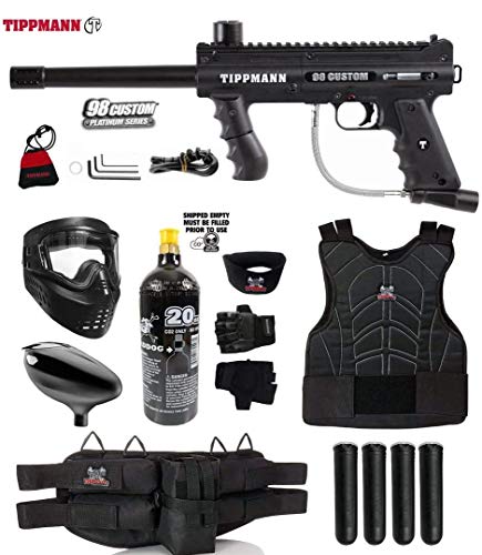 Maddog Tippmann Custom 98 Platinum Ultra Basic Starter Protective CO2 Paintball Gun Package