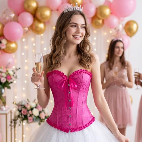 Image of frawirshau Women's Overbust Costume Corset Renaissance Victorian
