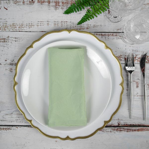 Servilletas de Tela Cuadradas Verde Salvia Pack x25 17" x 17" miniatura 4