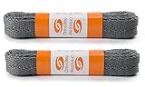 OrthoStep Flat Dress Dark Gray 45 inch Shoelaces - Men Women and Kids Shoelaces 2 Pair Pack