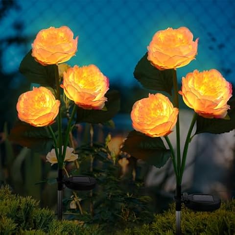 FWLWTWSS Solar Peony Garden Lights Cover