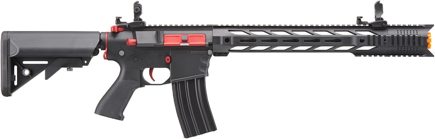 Lancer Tactical Gen Il SPR Interceptor M4 Airsoft- Electric Full/Semi-Auto, 1000 Rounds Bag of 0.20g BBS, Battery& Charger Included-