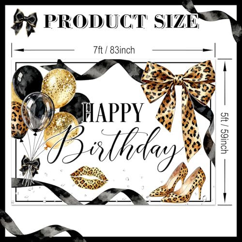 Fondo decorativo fiesta leopardo 7x5 pies miniatura 4