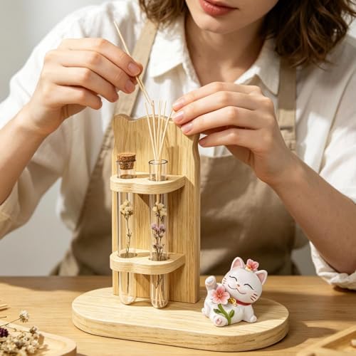 Porta bigotes y jarrón miniatura de diseño con tapón de corcho 4