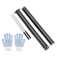 Garagentor Torsionsfedern, 1 Paar Garagentor-Federn Garagentor Torsionsfeder links rechts Garagentorfeder Satz für Ersatz mit rutschfesten Wickelstangen und Handschuhen (218 x