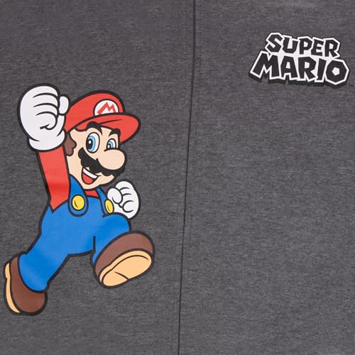 Image of Nintendo Super Mario, Bowser, Mario Kart Boys Zip-Up Hoodie and Shorts 2-Piece Set - Graphic Sweatshirt and Shorts for Kids