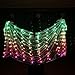 WEISIPU Hand-Made Women's Belly Dance LED Silk Scarf Veils - Beautiful Gradual Colors for Professional Performances Dance/Outdoor Adult Size 39.3
