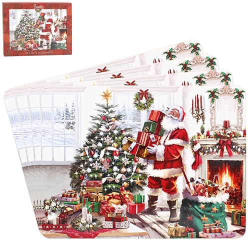 Set de table Père Noël Leonardo Collection par 4 pour table de cuisine
