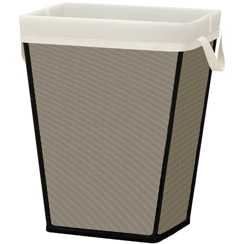 Image of STO STO 75L Laundry Hamper, Space Saving Freestanding Clothes Basket with Iron Frame, Dirty Clothes Storage Bin with Removable Washable Liner for Bedroom, Bathroom, Dorm, Closet, Apartment, Beige