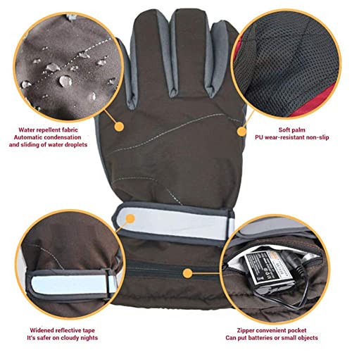 Gants chauffants électriques d'hiver rechargeables taille S imperméables - 7