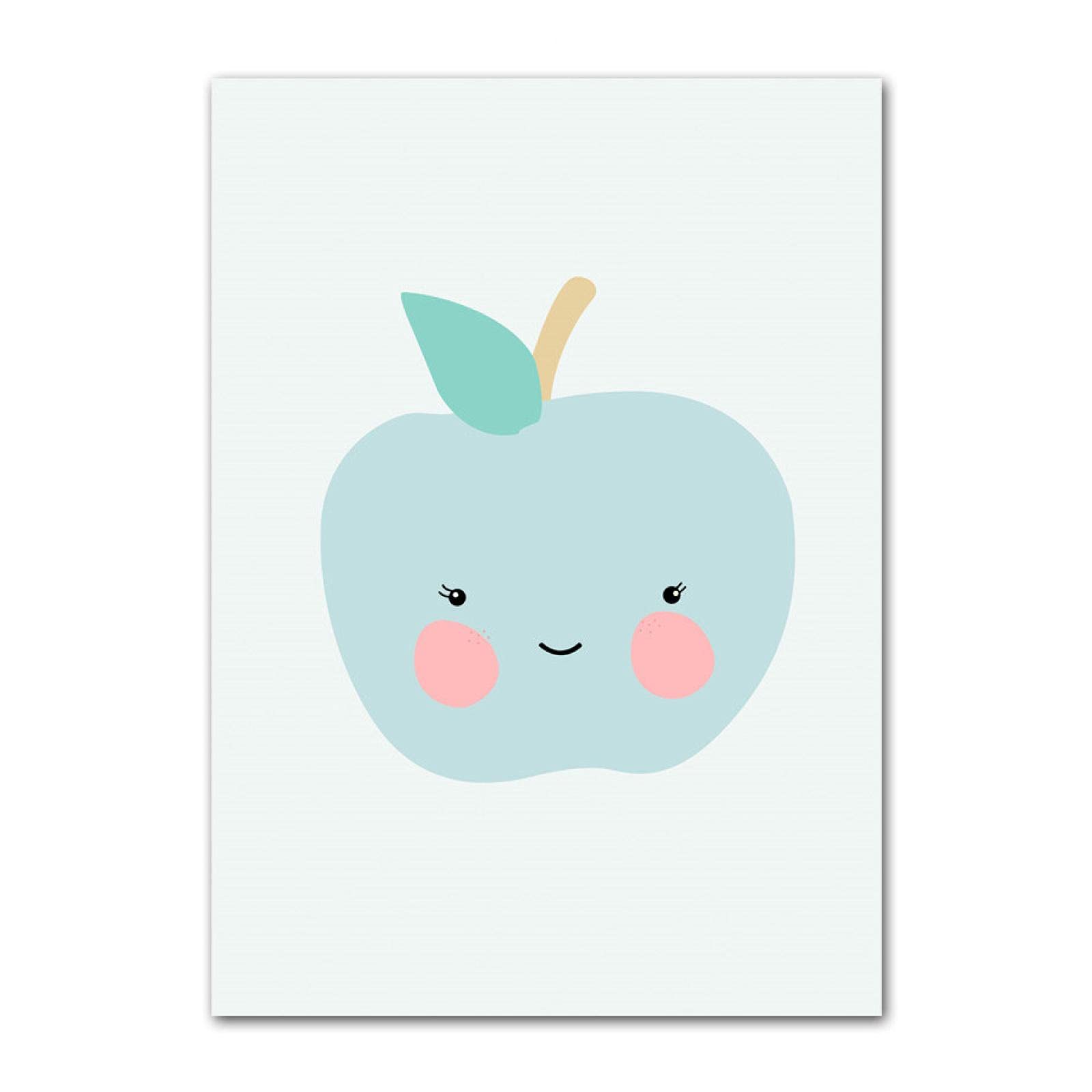 Yooyu Impresiones Lienzo Fruta Manzana Pera Mango Helado Carteles Pintura HD Arte de la Pared del Cuarto de niños Imágenes Habitación de los niños Decoración del hogar 40x50cmx3 Marco Interno