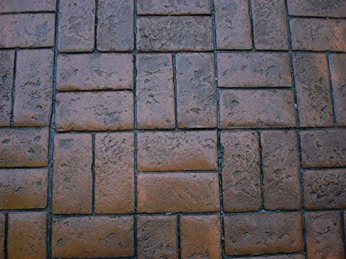 Worn Brick Basketweave | Decorative Concrete Stamp Mat Set By Walttools (5 Piece) #TOP5