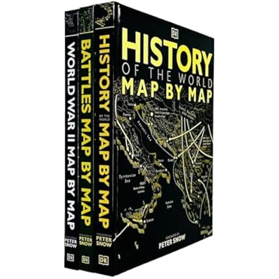 Map by Map Series 3 Books Collection Set (Battles, History of the World & World War II) DK