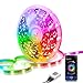 Produktbild LED Strip 15M(1Rolle), LED Streifen Bluetooth, Farbwechsel LED Lichterkette mit IR fernbedienung und App, Timer-Einstellung Dimmbar, Sync mit Musik, RGB Led Leiste für Schlafzimmer Partei deko