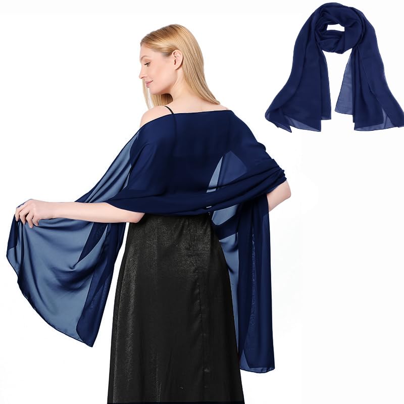Maxmoc Stola für Abendkleid,Chiffon Schal,Elegant Stola Damen Festlich für Abendkleider Brautkleider Sommer Hochzeit(200 X 70 cm)