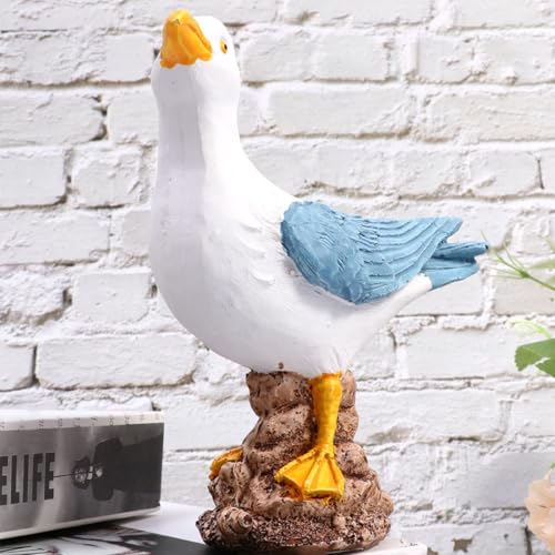 Figurines mouette résine pour égayer un bureau ou décorer un mini paysage végétal