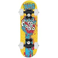 Xootz Childs Mini Skateboard - 17 Inch (Yellow Eyeballs)