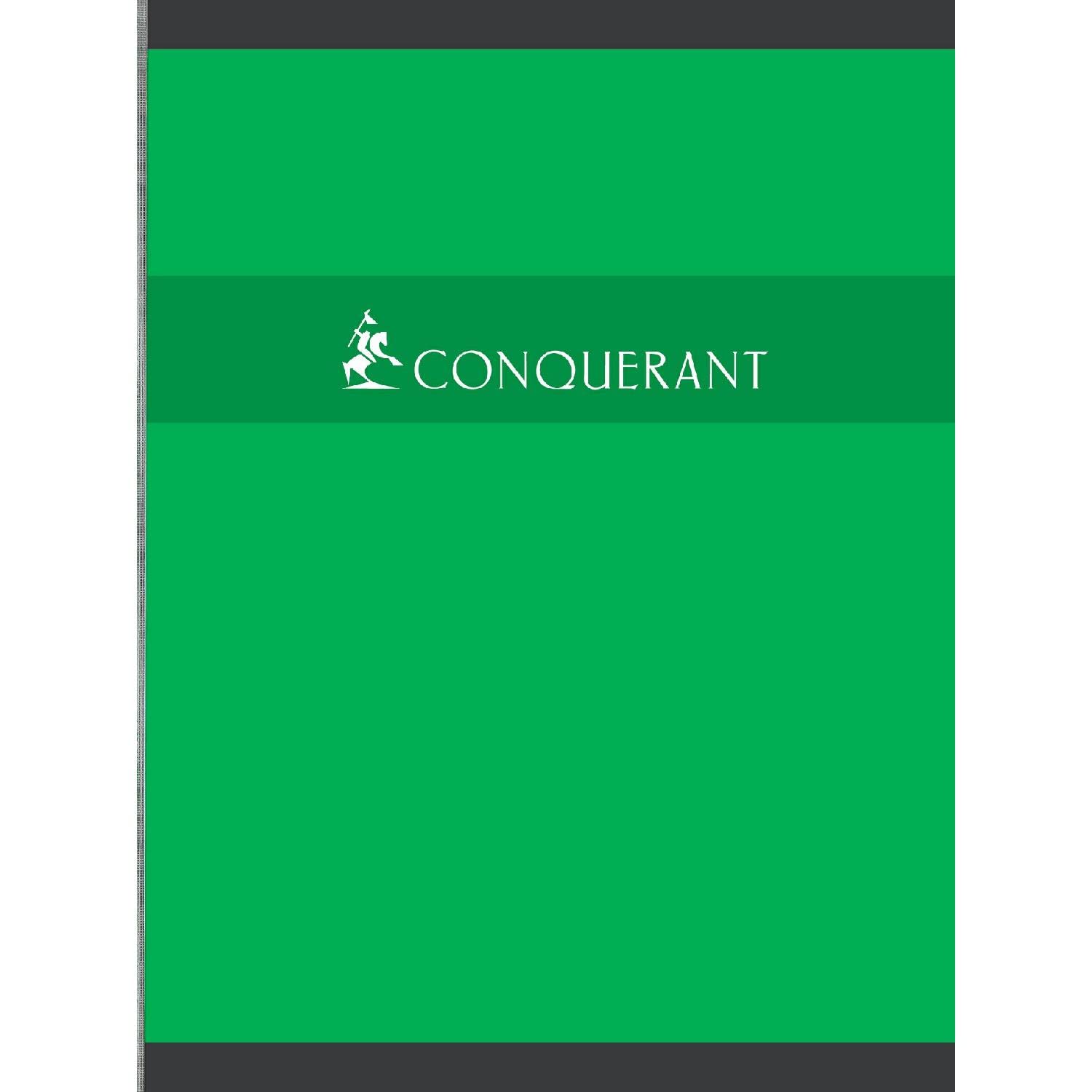 CONQUÉRANT Lotto di 10 quaderni in brossura, 24 x 32 cm, 192 p, 70 g, a quadretti piccoli, colori casuali