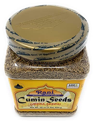Rani Cumin Seeds Whole (Jeera) Spice 16Oz (1Lb) 454G Pet Jar ~ All Natural | Gluten Friendly | Non-Gmo | Vegan | Indian Origin #TOP4