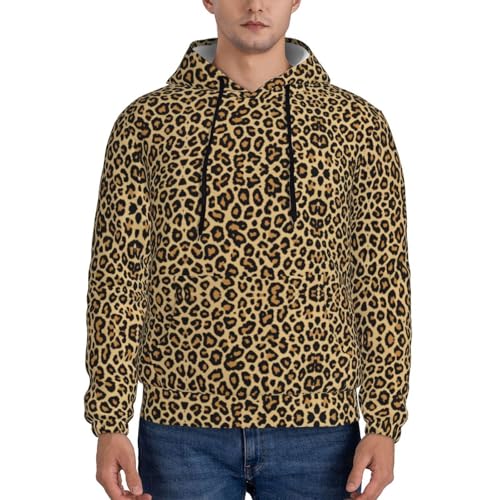 Pull à capuche imprimé léopard homme pour mi-saison et superposition casual - 2