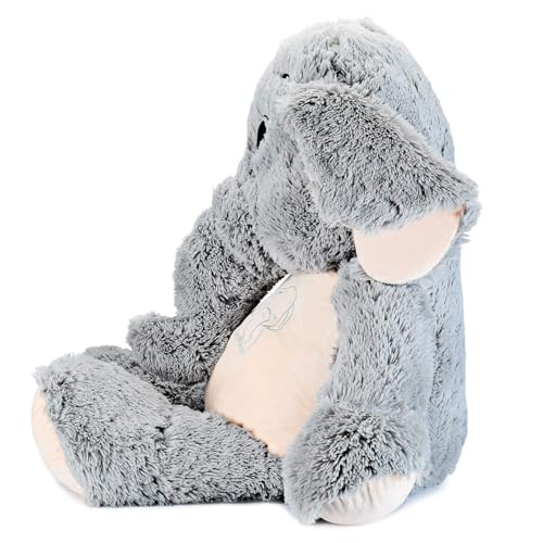 IKASA Großer Elefant Stofftier Riesenelefant Plüschtiere für Kinder (Grau, 100cm)