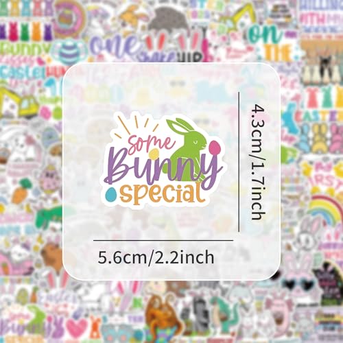 Image of 120Pcs Easter Stickers, Cute Easter Egg Bunny Stickers, Waterproof Vinyl Egg Sticker for Water Bottle, Laptop, Phone, Journal, Skateboard, Party Favor Supplies Gifts, DIY Crafts