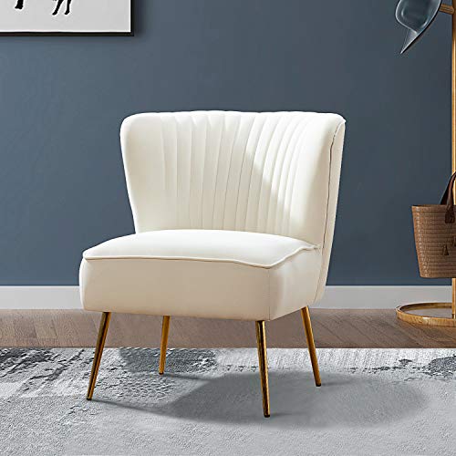 Sillón Plegable Moderno Suede Ivoire miniatura 1