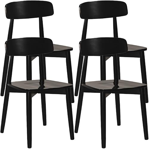 Miniatura 10 de YVYKFZD Solid Wood Dining Chairs, Lounge Dining Room Chair Set, Armless Kitchen Chairs with Curved Back, Comfy Side Chair, for Living Room,