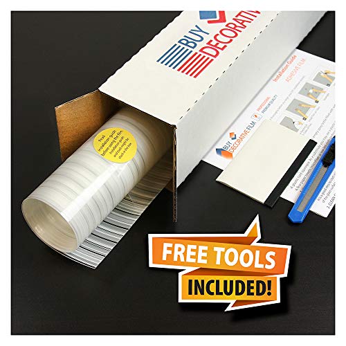 Bdf 4Whstr Decorative Window Film White Stripe (24In X 7Ft) #TOP1