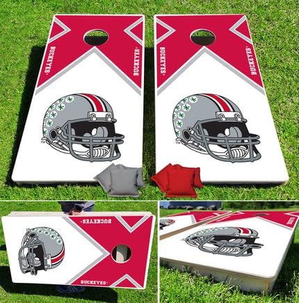 Ohio State Buckeyes Vintage Premium Pro Cornhole Bean Bag Toss Game 24x48 with 8 Regulation 16oz Bags