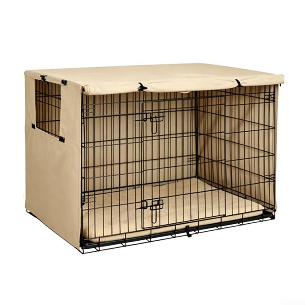 HomeVortex Heavy Duty Dog Kennel Cover Windproof Outdoor(beige)