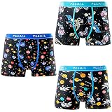 Pesail 3er Pack Herren Boxershorts Unterwäsche Retroshorts Unterhose Witzige Motive Baumwolle Modal XL Style 4