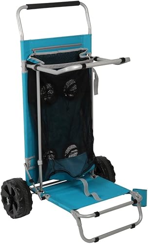 MSHDO Sand Island - Carrito de playa convertible, azul, para acampar al aire libre, adulto