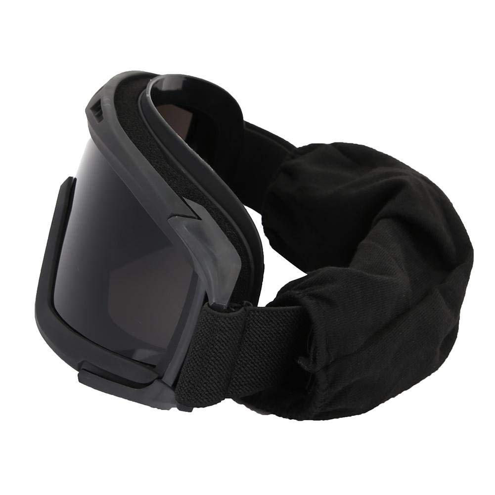 Alomejor Occhiali tattici Occhiali di protezione anti-appannamento anti-appannamento con 3 lenti di spettacolo di protezione per ciclismo guida paintball tattico softair sci (nero)