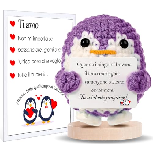 XBOCMY Regalo San Valentino Per Lui Lei Pinguino Positivo Regali Per Lei Lui Regali Di Coppia Regalo Fidanzato Fidanzata Regalo Anniversario Per Lui Lei Regalo Anniversario Matrimonio (Viola) XBOCMY Regalo San Valentino Per Lui Lei Pinguino Positivo Regali Per Lei Lui Regali Di Coppia Regalo Fidanzato Fidanzata Regalo Anniversario Per Lui Lei Regalo Anniversario Matrimonio (Viola)
