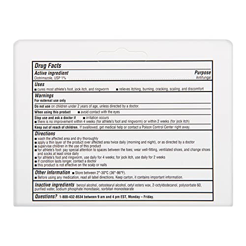 image for Rite Aid Clotrimazole Anti-fungal Cream, 1% - 1 oz | Treats Athlete's 