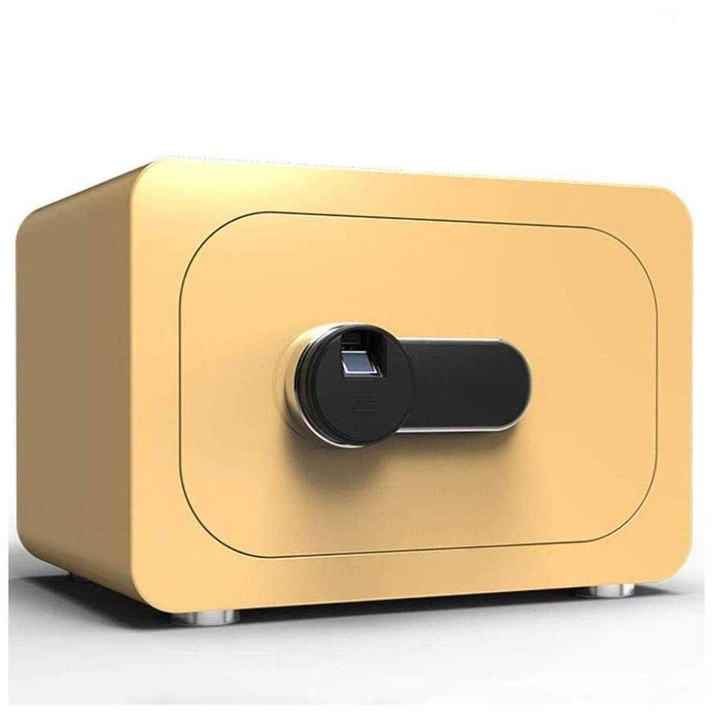 MYIME Safe Box Fireproof Waterproof Safe Safe Deposit Box Safes Security Fingerprint Safe Small Office Home Safe Box Built-in Alarm Wall/Floor Mounted for Home Office Gun Cash Use Storage LEOWE