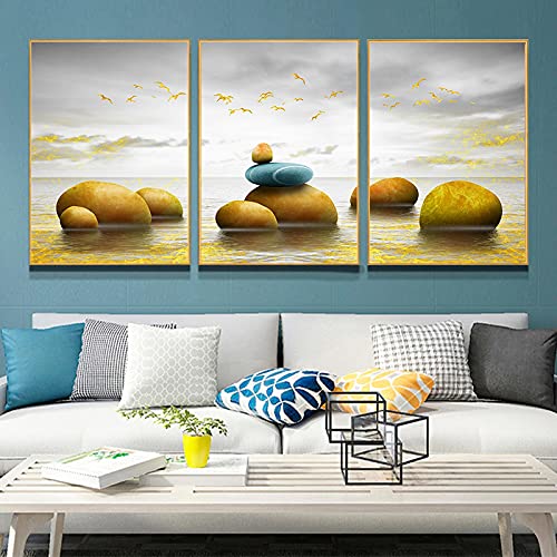 Peinture mur art KEBIA pour transformer un mur vide en un paysage doré apaisant
