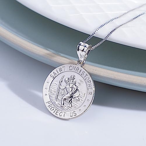 PicturesOnGold.com Saint Christopher Religious Medal - Solid Sterling Silver4