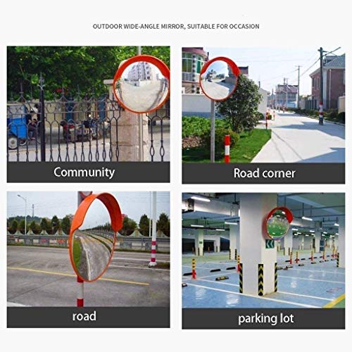 Miroir de sécurité convexe pour angle mort routier flexible de 55 cm avec fixations