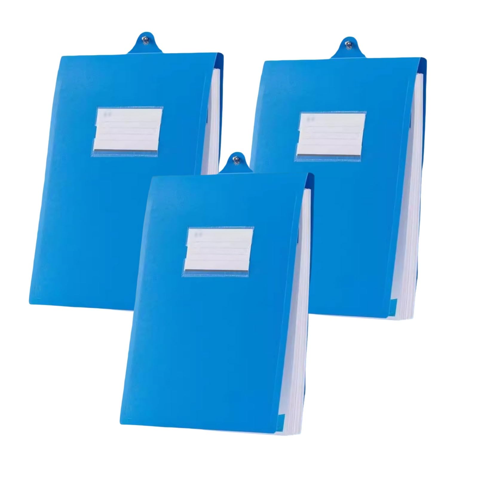 Teczki plastikowe, Plastikowa wisząca teczka papierowa A4, pionowa, wielokolorowa, 3 szt(Blue,3 pcs)
