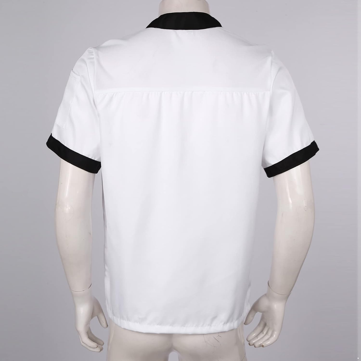 Men's Chef Coat Uniform Short Sleeve Cook Jacket Restaurant Kitchen Work Clothes