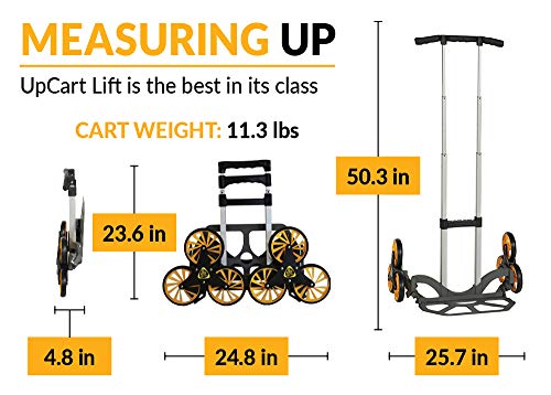 UpCart® Lift - Stair Climbing and Folding Flat Hand Truck up to 200lb Capacity