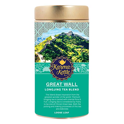 Great Wall, Longjing tea with melon, pandan, lemongrass, lychee, Chinese Longjing tea, 100% Fresh and Pure, Natural Detox, Aromatic, Flavorful tea