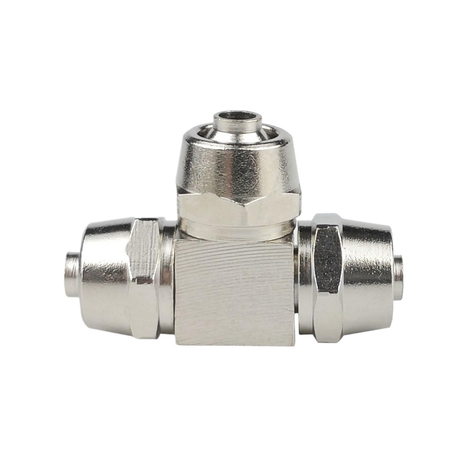 Quick Twisting Joint PE Pneumatic Fitting 4-16mm T Type Nickel Plated Brass Fit Hose Connector Pneumatic Fitting(16mm)