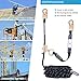 FHFallArrest 50FT Vertical Lifeline Assembly with Alloy Steel Anti-Panic Rope Grab Snap Hook Shock Absorb Lanyard, Fall Protection Rope Safety Climbing Equipment Roofing Safety Kit, CE ANSI OSHA Rated