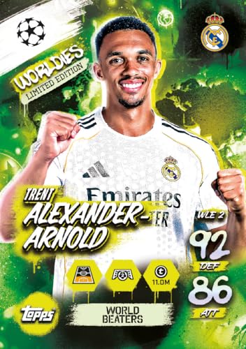 Image of Topps UEFA Champions League Match Attax 2025-26 Trading and Collectible Card Game (Booster Pack Worldies - World Beaters)